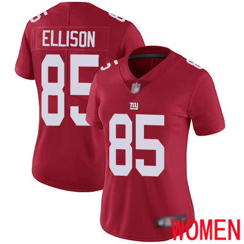 Women New York Giants #85 Rhett Ellison Red Limited Red Inverted Legend Football NFL Jersey->women nfl jersey->Women Jersey